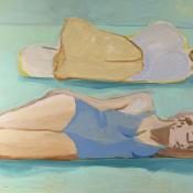 two bathers, pool