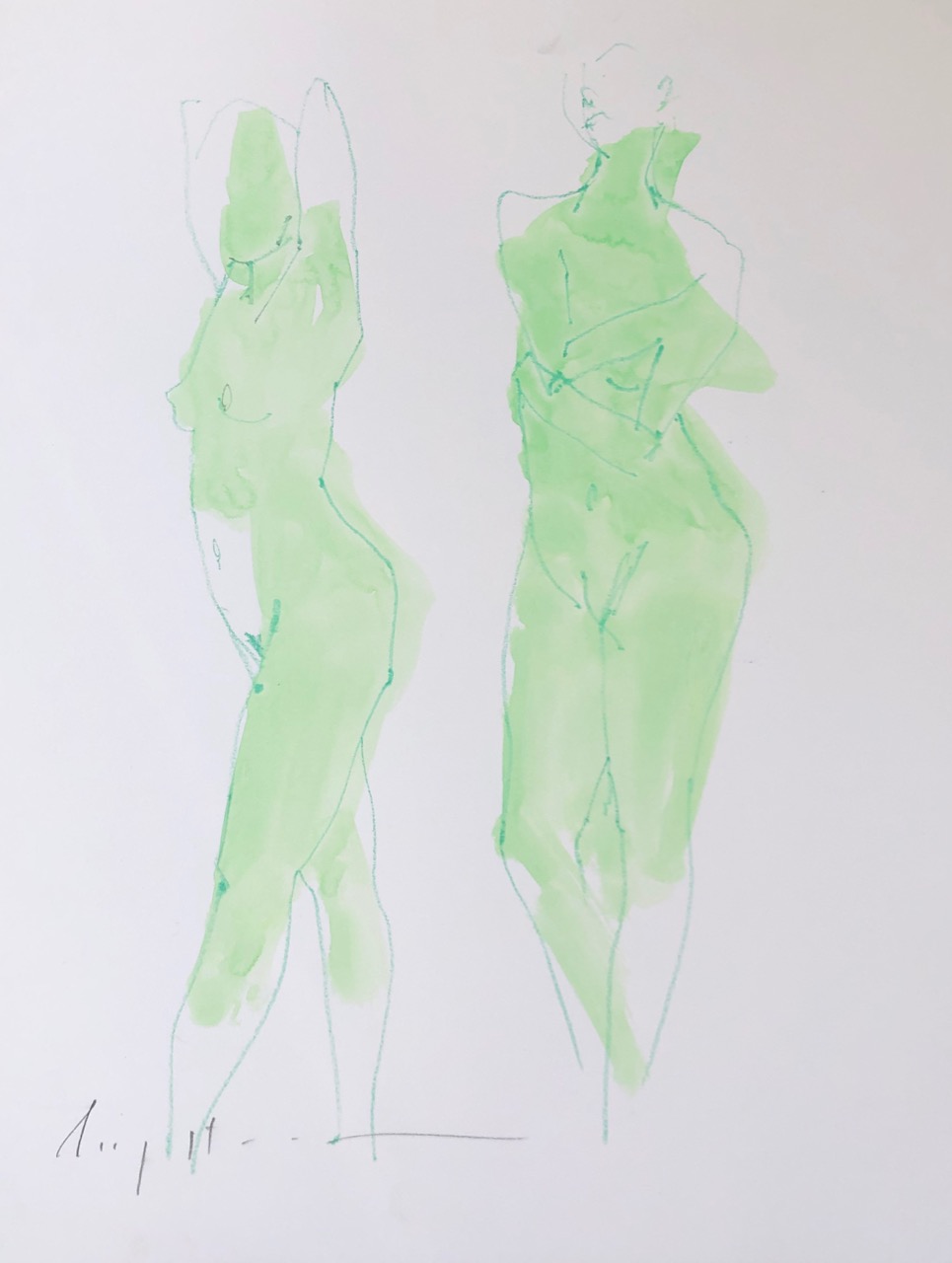 two figures, jade 