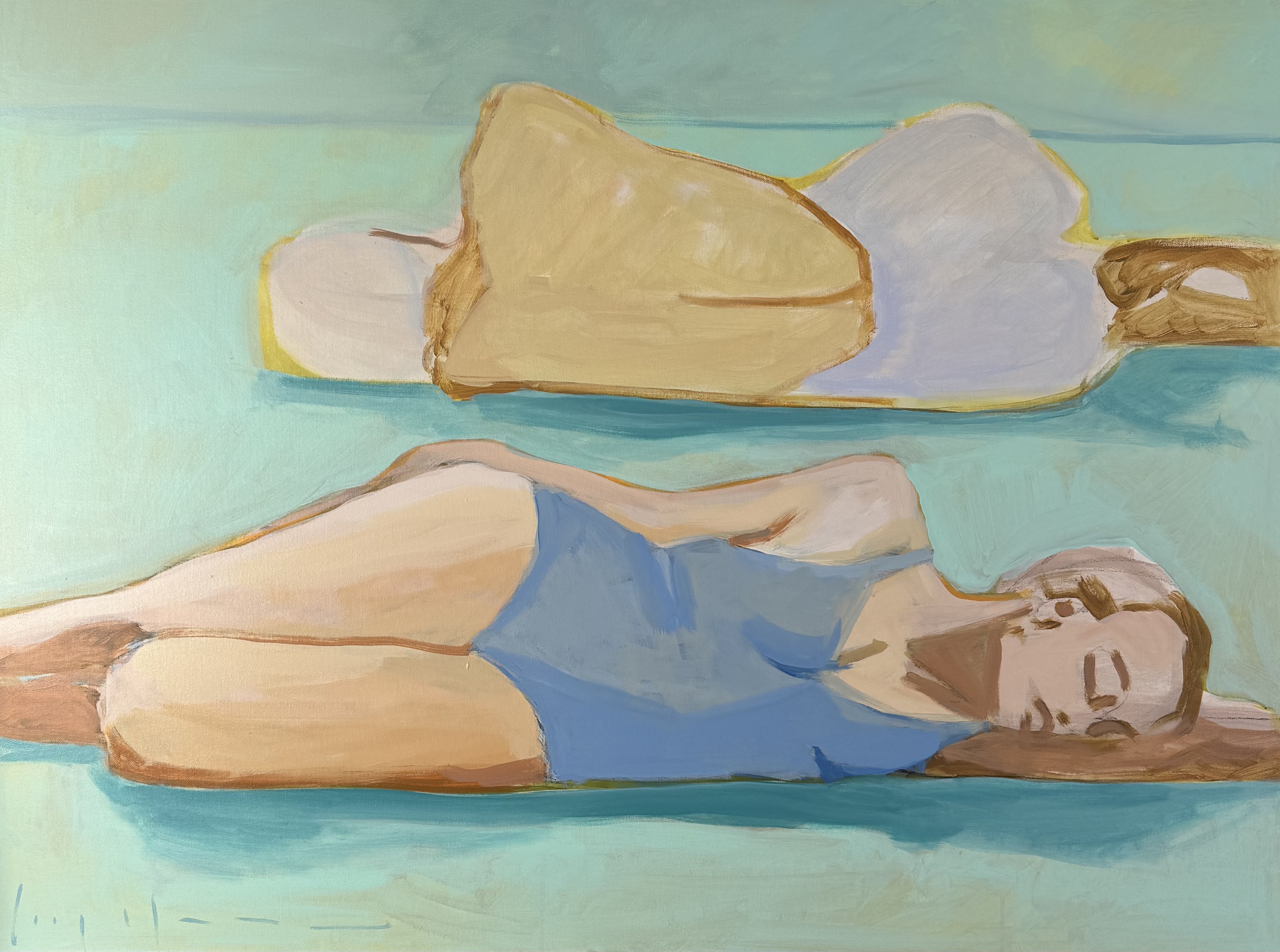 two bathers, pool